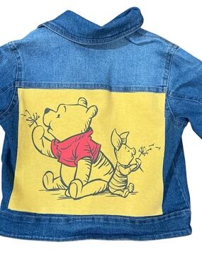 Disney Winnie the Pooh Upcycled Stretch Denim Girl’s Jacket
